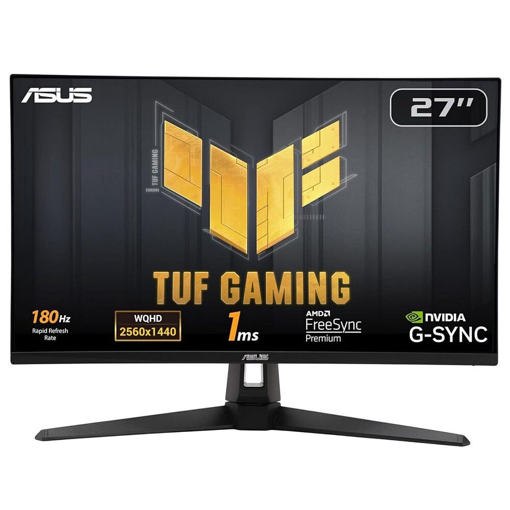 ASUS VG27AQ3A TUF Gaming 27'' LED IPS 1ms 180Hz 2560x1440 QHD 2xHDMI DP Multimedya (Vesa) AMD Free. Pre. G-SYNC Siyah Mon